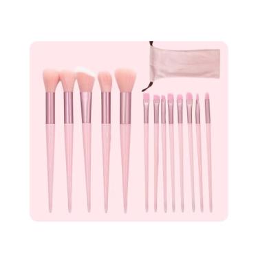 Imagem de Conjunto de pincéis de maquiagem, 13 peças de pincéis de maquiagem para viagem, kit de ferramentas com bolsa de armazenamento para base, corretivo, blush, sombra, pó