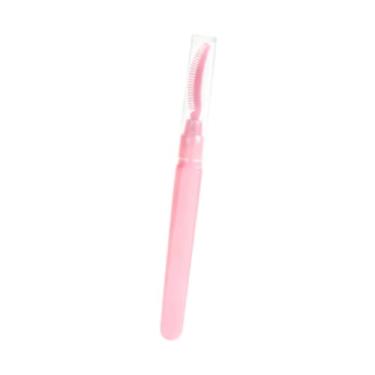 Imagem de Generic Pincel de silicone para cílios, separador de cílios para rímel, ferramenta cosmética para modelagem de sobrancelhas com tampa protetora, Rosa