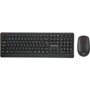 Imagem de Kit Teclado E Mouse Sem Fio C3tech W70bk Preto