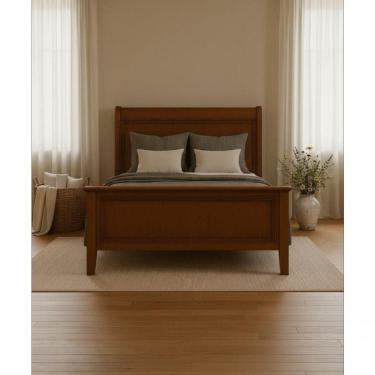 Imagem de Cama De Solteiro 90 X 1,90 - Madeira Maciça - Móveis De Gramado - Castanho