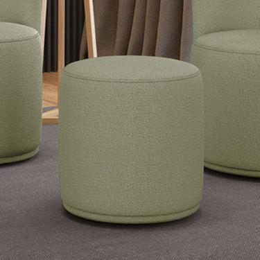 Imagem de Puff Redondo Orgânico Para Sala Malu Bouclê M11 - D'rossi Cor Pistache