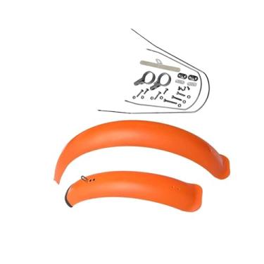 Imagem de Para-lamas pretos para bicicleta, conjunto de para-lamas para pneus largos de 26" x 4,0" para bicicletas dobráveis ​​de neve, bicicletas elétricas, BMX, MTB e peças de ciclismo.(Orange)