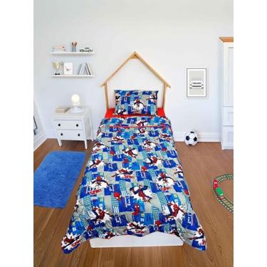 Imagem de Edredom Dupla Face Microfibra Solteiro Estampado Spider Man 1,40 m x 2,10 m Com