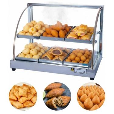 Imagem de Estufa Para Salgados Expositor Dupla De 6 Bandejas Vidro Curvo - Supri