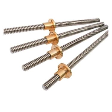 Imagem de Aço inoxidável 304 T16 comprimento do parafuso de avanço 100 150 200 250 300 400 500 550 600 mm chumbo 2 3 4 8 mm parafuso e porca do eixo trapezoidal (imagem 3 mm chumbo 3 mm, 250 mm)