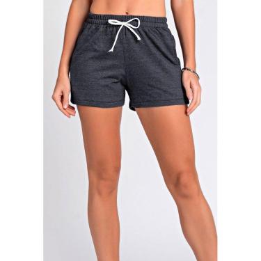 Imagem de Short Moletom Runner Mescla Escuro-Feminino