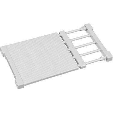 Imagem de Divisórias expansíveis de prateleira de armário ajustáveis para armário de armazenamento, organizador de guarda-roupa, separadores de haste de tensão para quarto, banheiro, cozinha, estante de livros