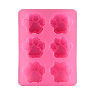 Imagem de YOUTHINK Molde de Impressão de Pata de Gato de Cachorro Pequeno, Ferramenta de Cozimento de Silicone para Cubo de Gelo e Chocolate, Seguro para Forno e Máquina de Lavar Louça, Perfeito para Amantes de Animais de Estimação