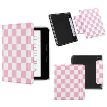 Imagem de Vane Oak Capa magnética destacável para 17.8 cm Kobo Libra Color (2024)/Kobo Libra 2 (2021), capa fina de couro PU e capa traseira de TPU ultra transparente com despertar/hibernar automaticamente