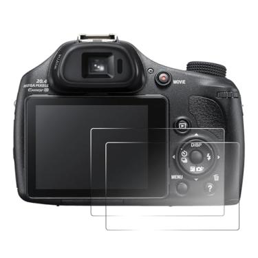 Imagem de pssped 2 peças de película protetora de tela compatível com câmeras SONY HX400 HX400V HX350 HX300, película protetora de tela de vidro temperado transparente, antiarranhões e impressões digitais
