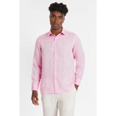 Imagem de Camisa Manga Longa Slim Linho Irlandês Pink-Masculino