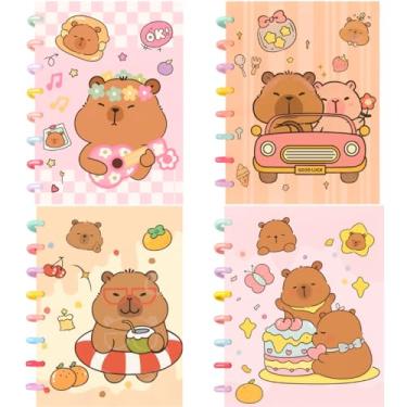 Imagem de Caderno de Disco Inteligente Capivara Pautado Capa Dura Leve e Compacto A5 21x15 cm