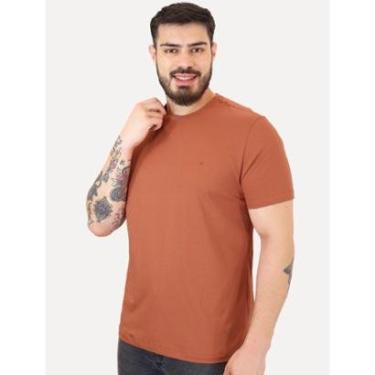 Imagem de Camiseta Aramis Masculina Basic Lisa Mono Icon Terracota-Masculino