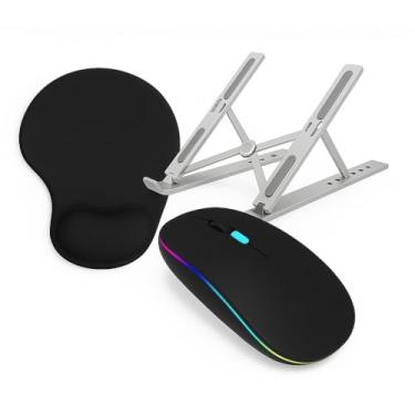 Imagem de Tapete Para Mouse Com Apoio Para O Pulso — Tornando O Trabalho Mais ConfortáVel E Eficiente(Mouse + pad erg + Suporte)
