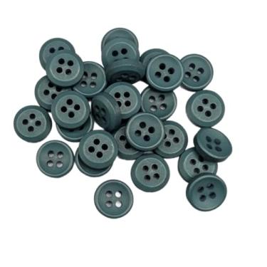 Imagem de Botiboton - 50 botões para camisas em cores quentes - 5 tamanhos e 12 cores para escolher - com 4 furos de 2 mm - Fabricado e enviado da Espanha - Cor verde escuro, medida 12 mm / 0,47 polegadas