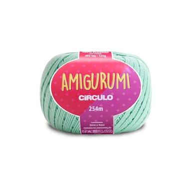 Imagem de Linha Fio Amigurumi Círculo 125g 254m 100 Algodão Mercerizado Crochê Tricô Artesanato Colorido (5743 - NEO MINT)