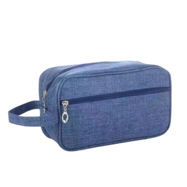 Imagem de Bolsa Necessaire Estojo Organizadora De Objetos Maquiagem Cosméticos Multifuncional Portátil Impermeável Azul