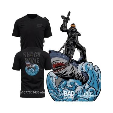 Imagem de Camiseta Tática Masculina De Algodão Respirável Manga Curta Gola Redon