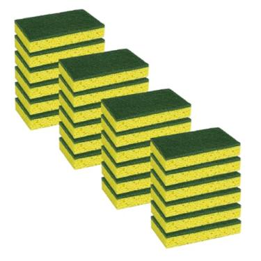Imagem de CELOX Esponja antiarranhões para lavar louças, amarela, pacote com 24