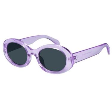 Imagem de Gafas de Sol mosanana Ovaladas Retro de Tendencia Moradas UV400 para M