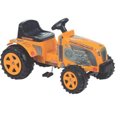 Imagem de Tratorzinho Infantil Pedal Biemme Fazendeiro Amarelo Buzina