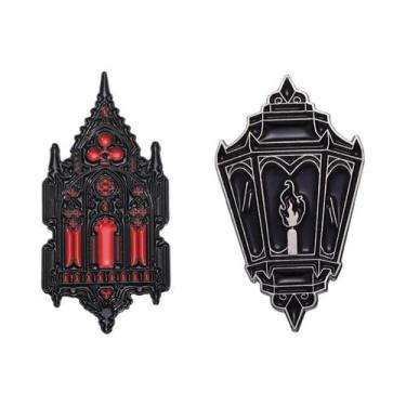 Imagem de Conjunto De Pins De Esmalte De Filmes De Terror De Halloween: Esquelet