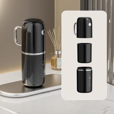 Imagem de Estojo para escova de dentes de viagem, suporte de escova de dentes 3 em 1 e recipiente portátil para acampamento, viagem de negócios, banheiro, preto