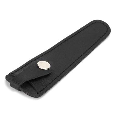 Imagem de Yinhing Saco de Tesoura, Suporte de Armazenamento de Tesoura de Couro do Plutônio para Ferramentas de Cabeleireiro, Com Design Portátil para Uso Doméstico e Profissional (BLACK)