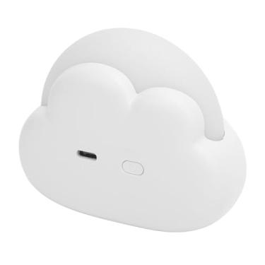 Imagem de Dioche Pequena Luz Noturna LED Lâmpada de Cabeceira Recarregável USB Inovadora e Fofa Lâmpada Noturna para Quarto de Crianças Branco ABS PP 1200mAh Bateria Luz Branca Quente Brilho