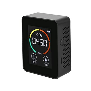 Imagem de Detector de CO2 do Ar Sensor Dióxido Carbono Temperatura Umidade com Leitura Real LED Display Digital LCD Tela Fundo Luz Infravermelha Tecnologia