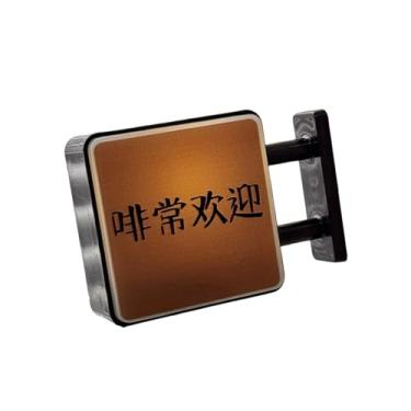 Imagem de predolo Ímã de geladeira com luz, placa decorativa brilhante, adesivo compacto e portátil com LED, ideal para cantinho do café, quintal ou loja, Style C