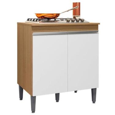 Imagem de Balcão para Cooktop Andréia Amêndoa Branco - AJL - AJL Móveis