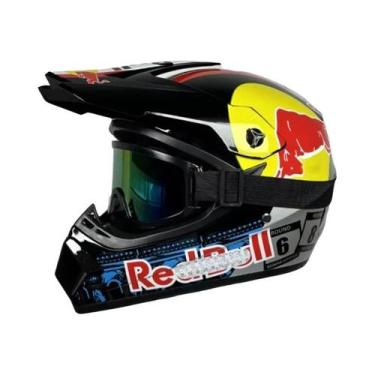 Imagem de Kit De Capacete MX Infantil Com Certificação DOT/ECE, Óculos Ventilado