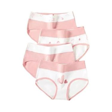 Imagem de Calcinhas De Algodão Respirável Femininas, Ajuste Slim, Moda Com Estam