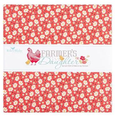 Imagem de Riley Blake Farmer's Daughter Empilhador de 25,4 cm por Lori Holt of Bee in My Bonnet | 42 quadrados pré-cortados | Conjunto de algodão acolchoado para projetos de patchwork, artesanato e costura