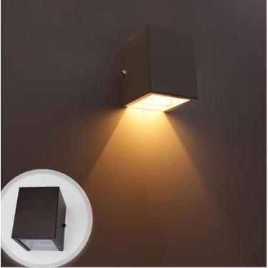 Imagem de kit com 3x Arandelas 1 facho para parede muro externa e interna - marr