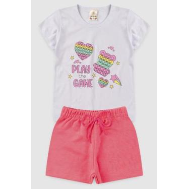 Imagem de Conjunto Infantil Menina Play The Game - By K, Branco, 8