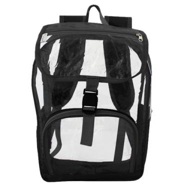 Imagem de Mochila De Alças Transparente Show Viagem Praia Passeio - Lynx, Preto