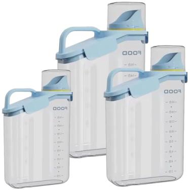 Imagem de Kit 3 Potes Organizadores Herméticos Quality Home – Acrílico com Tampa Vedada (Azul-celeste)