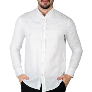 Imagem de Camisa Linho VersatiOld Gola Padre Branca, M