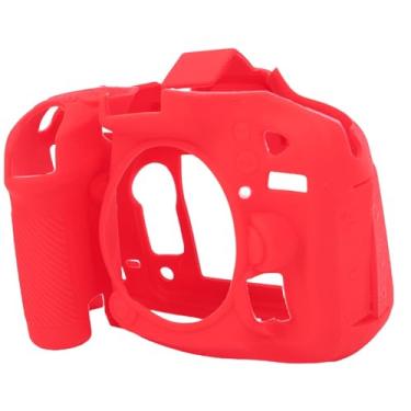 Imagem de Jiawu Capa Protetora de Câmera de Silicone D7200 Capa Macia Texturizada Antiderrapante para Design de Ajuste Preciso Leve e Portátil para Viajantes Silicone (Vermelho)