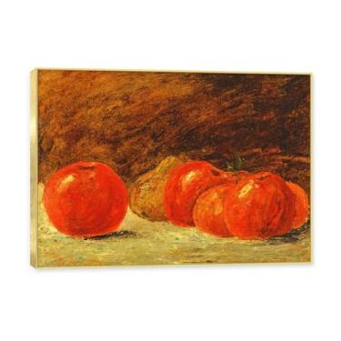 Imagem de NHLDZYH Moldura dourada. Arte de parede vintage - natureza morta com frutas - quadro de tela de estilo clássico - pintura de natureza morta com moldura decorativa. B35. 50x70cm