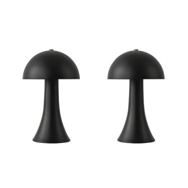 Imagem de ASALL Candeeiro de mesa preto sem fio, lâmpadas de mesa de LED portáteis, operado por bateria de 1800 mAh, 3 cores, regulação contínua, para restaurante, quarto, acampamento ao ar livre, cafeteria