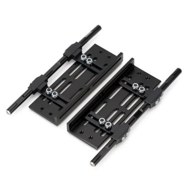 Imagem de Peças de carro RC compatíveis com Axial para SCX10 1/10 RC Crawler peças de atualização 2 peças para metal Rock Sliders Pedal ajustável placa de degrau lateral