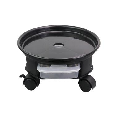 Imagem de Vaso de flores móvel para jardim, pires de plantas com tanque de armazenamento e rodas em vasos de plantas (grande)