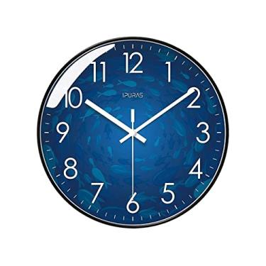 Imagem de Relógio 25,4 cm/30,5 cm/35,5 cm Sala de Estar Moda Relógio de Parede Casa Silencioso Varrendo Segundo Relógio de Quartzo Decoração de Parede Relógio de Parede (30,5 cm)