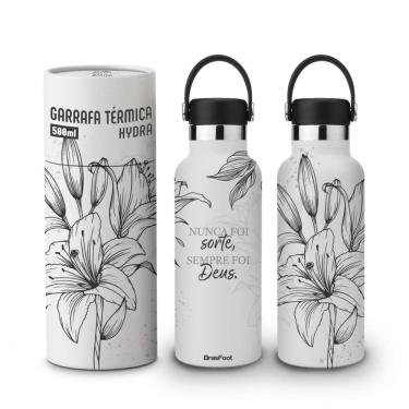 Imagem de Garrafa Térmica Hydra Nunca foi Sorte - 500ml - Brasfoot