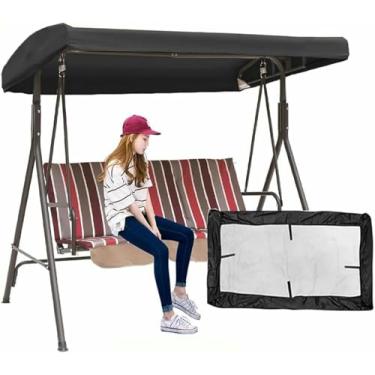 Imagem de Dossel À Prova D'água Para Substituição De Balanço De Jardim, Resistente A UV, Capa Para Cadeira De Balanço De 2 E 3 Lugares, Cobertura Superior De Rede Resistente ~/