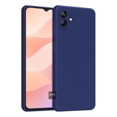 Imagem de Capa Capinha Case Compatível Samsung_ Galaxy A07 Silicone Aveludada Anti Impacto Reforçada Emborrachado Com Proteção De Câmera Premium (AZUL MARINHO)