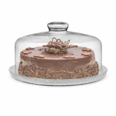 Imagem de Boleira de Cristal com Tampa sem pé para Bolos Tortas e Doce - jquia, 